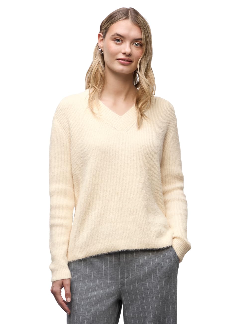 Street One Damen Kuscheliger V-Neck Pullover