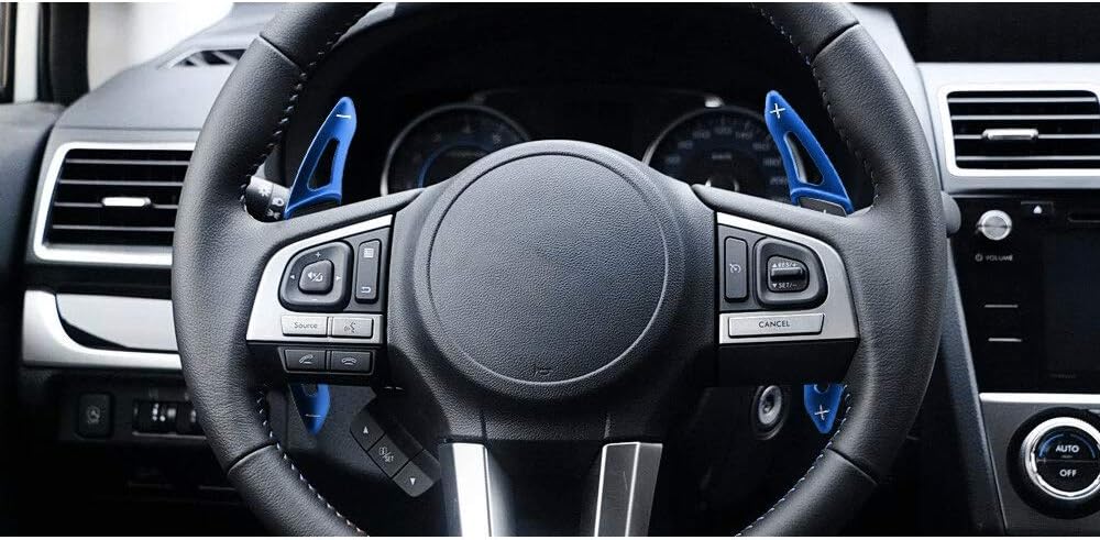 SANRILY Steering Wheel Paddle Shifter Extension for Subaru Accessories, Metal Alloy Shift Paddle Blade (Fits:Subaru BRZ Impreza WRX Legacy XV Crosstrek Forester Outback) Paddle-Shift Covers - Blue