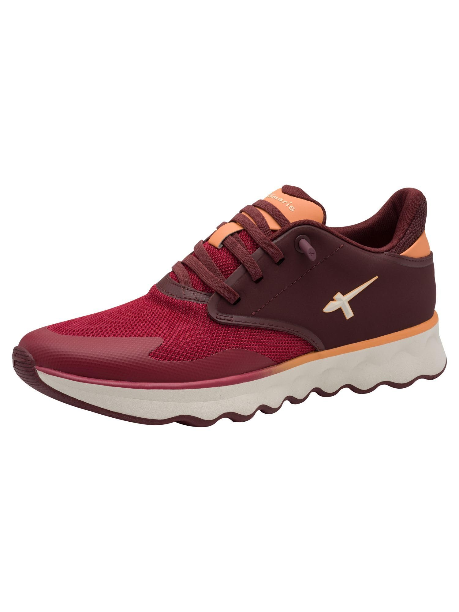 Tamaris Women's Vegan Lace-Up Shoes, red, 6.5 UK