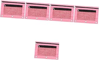 Tofficu 5 Peças Porta Arquivo Bolsa De Pano 3 Bolsos Antolhos Fichário Saco Cego Porta Cartão De Visita Porta-Canetas Com Zíper Bolsos Fichários Suprimentos Menino Liga De Alumínio Saco