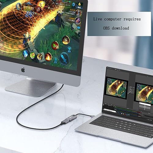 Miniatura 3 de Tarjeta de captura de video, dispositivo de captura de video HDMI 4K, 1080P HD 30fps Grabber de audio y video en vivo para juegos, transmisión,