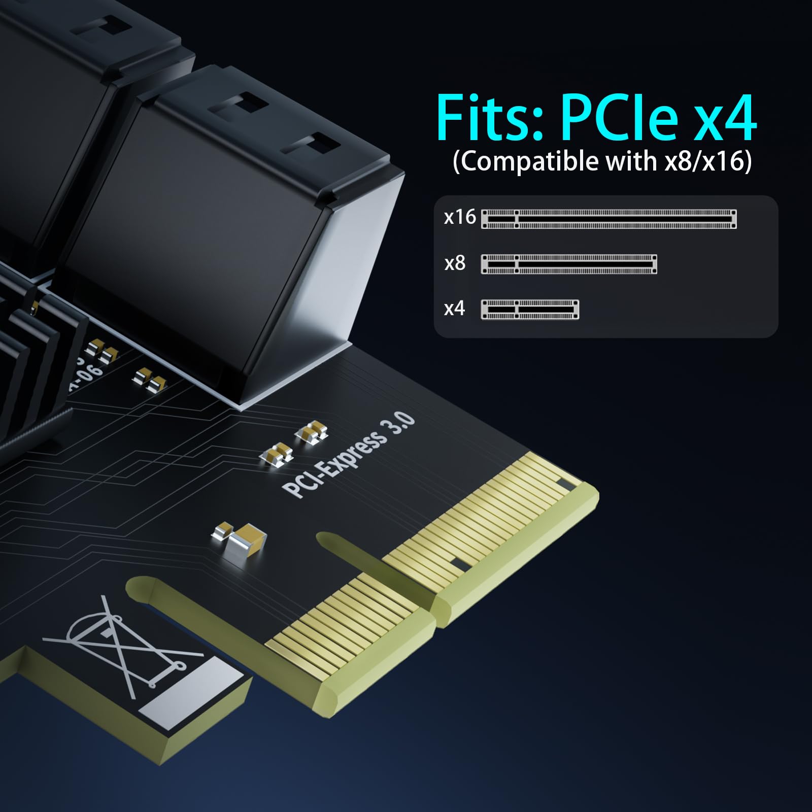 6-Port SATA Expansion Card - PCIe 3.0 -5