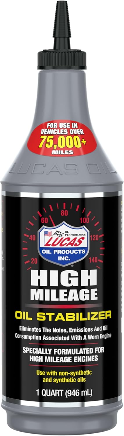 Lucas Oil 10118 High Mileage Oil Stabilizer - 1 Quart (Pack of 12)