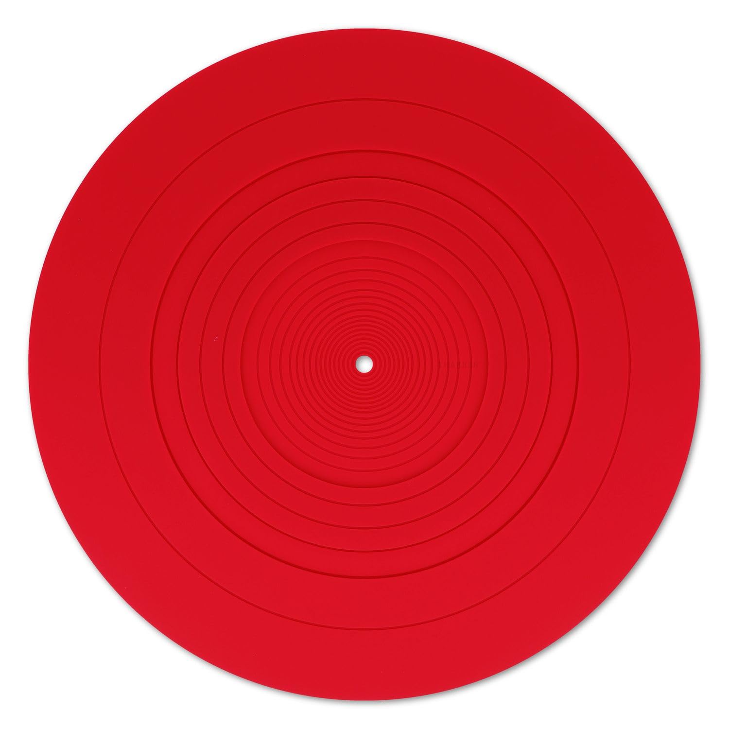 THAKKER Silicone Mat Red - Alfombrilla de Silicona antiestática para Tocadiscos - Rojo | 3 mm de Espesor | 298 mm de diámetro | para Tocadiscos de 12