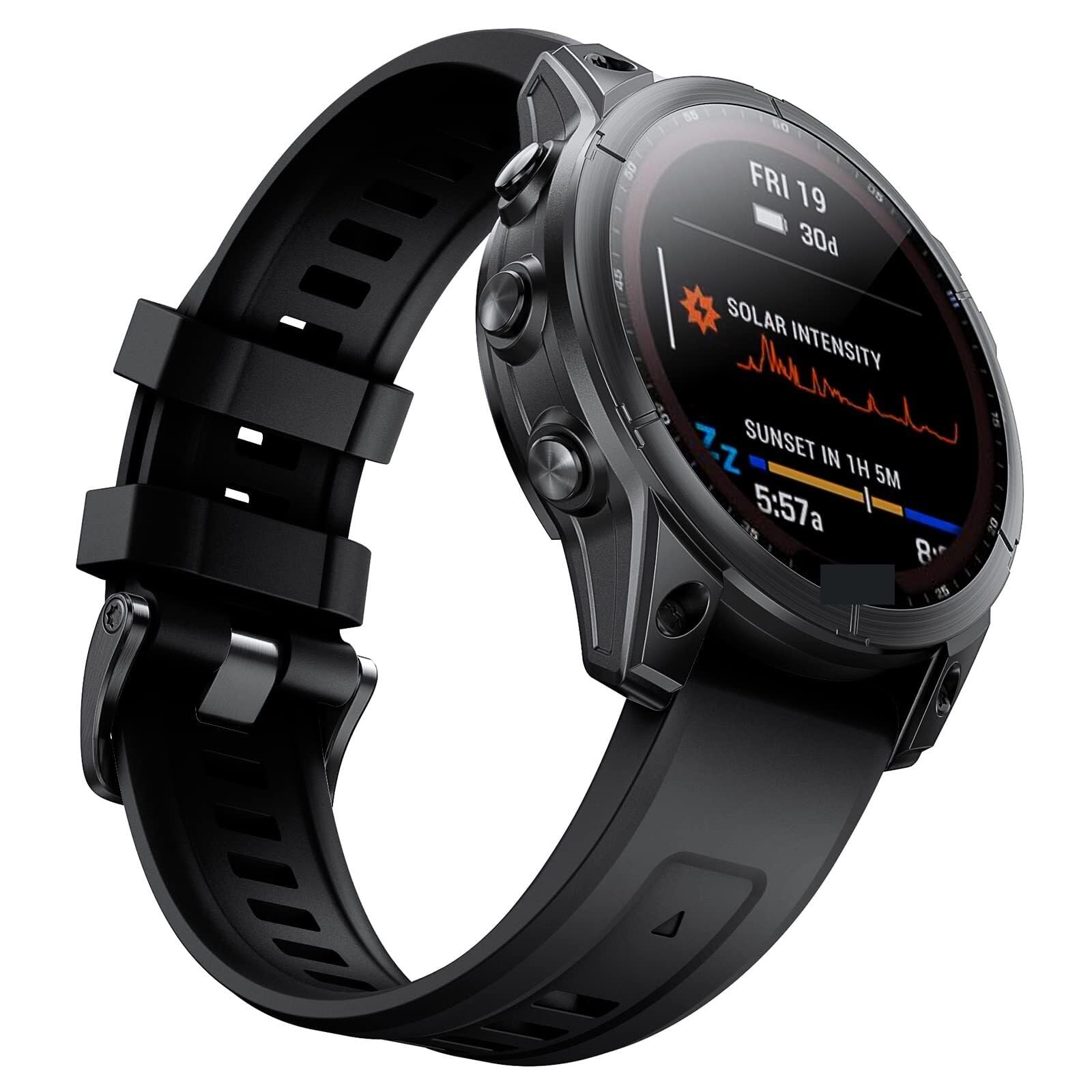 SERDAS Dla paska Fenix ​​7S 20mm pasek do zegarka Fenix ​​7S/6S/5S Fenix ​​5S Plus silikonowy pasek na rękę Fenix ​​6S Pro sportowy pasek do smartwatcha (czarny + biały)