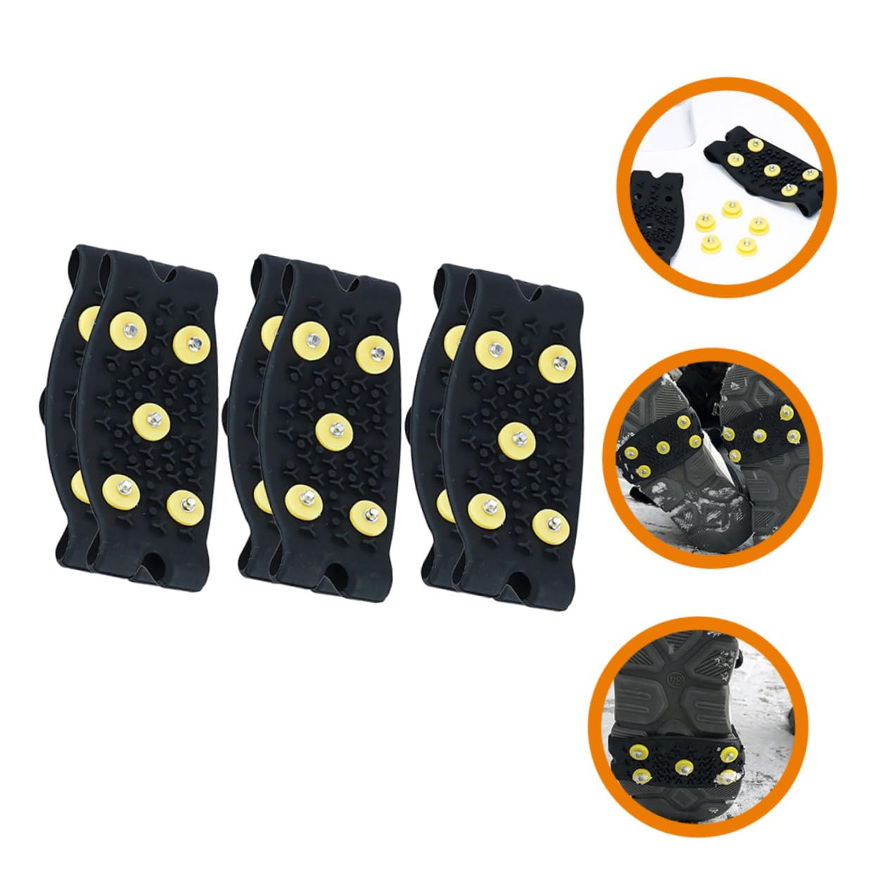 Homoyoyo Copriscarpe Antiscivolo Con Ramponcini in Tpe Per Escursioni Arrampicate Su Ghiaccio Grip Per Scarpe Trekking Sneakers Accessorio Per Sicurezza Stabilità