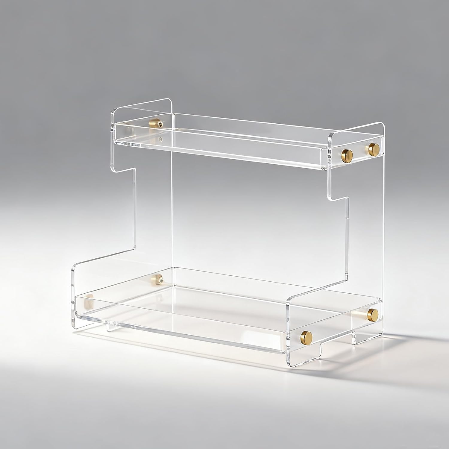 NEWRAIN Bathroom Organizer Countertop, Makeup 2-Tier Organizer Counter Organizer for Cosmetics, Vanity Holder for Lipstick,Cabinet Organizers and Storage