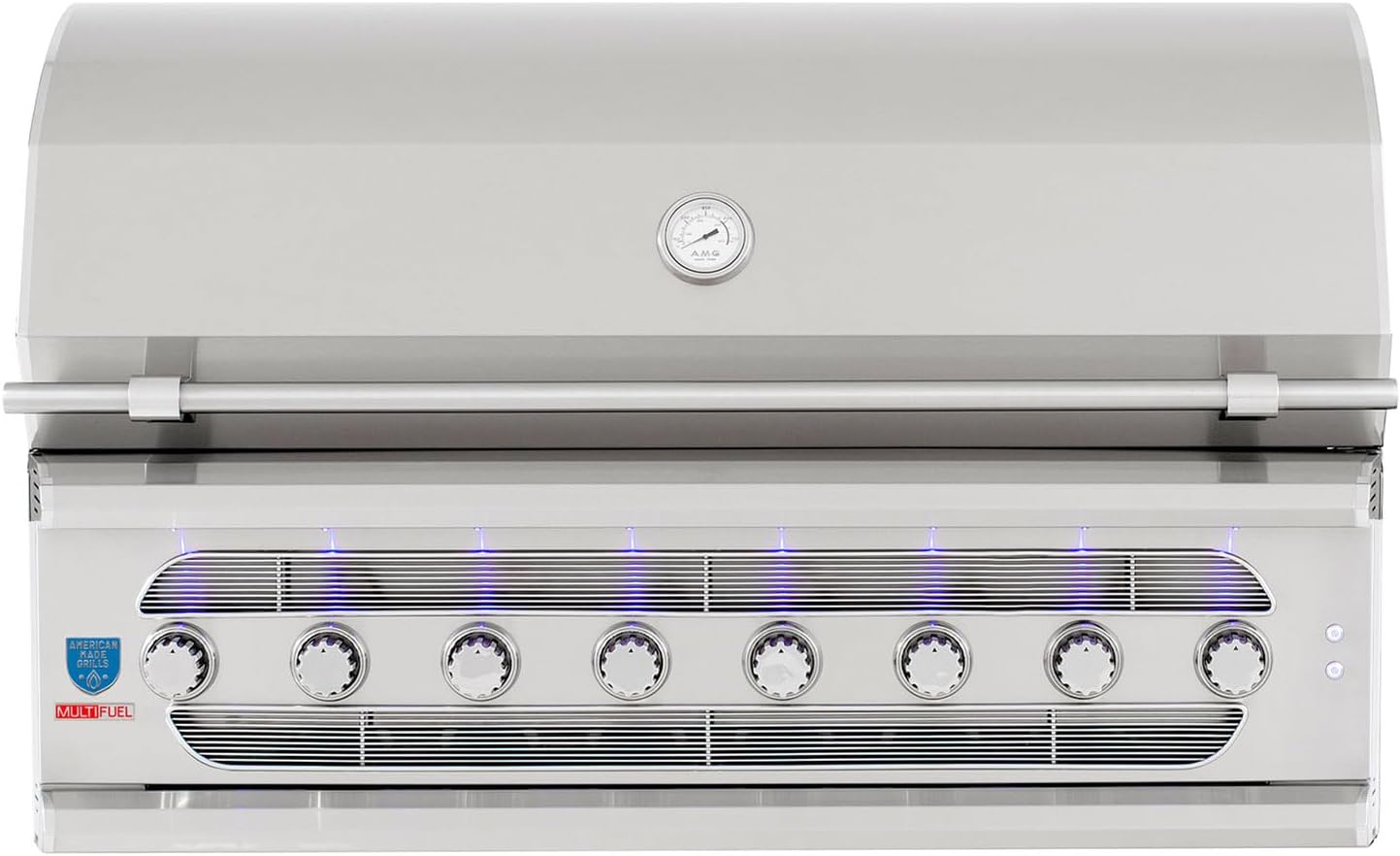 American Made Grills Muscle 54-Inch Built-in Dual Fuel Wood and Gas Grill with Infrared Searing Burner and Rotisserie Kit, Natural Gas (MUS54-NG)