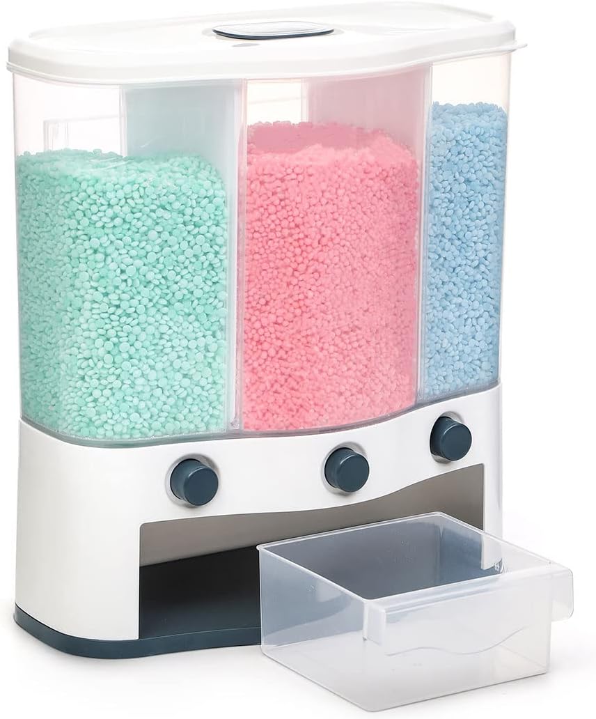 Conworld Laundry Detergent Dispenser, WallMounted 3 Grid Scent Booster
