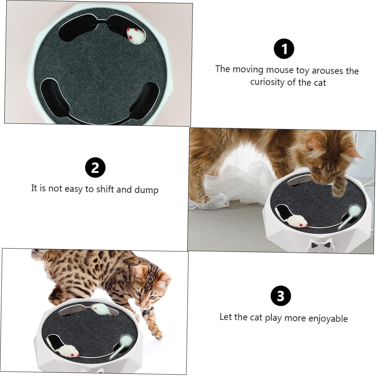 BESPORTBLE Juguetes para Gatos Que Funcionan con Ratones Eléctricos Que Corren Juguete para Mascotas Juguete para Burlarse de