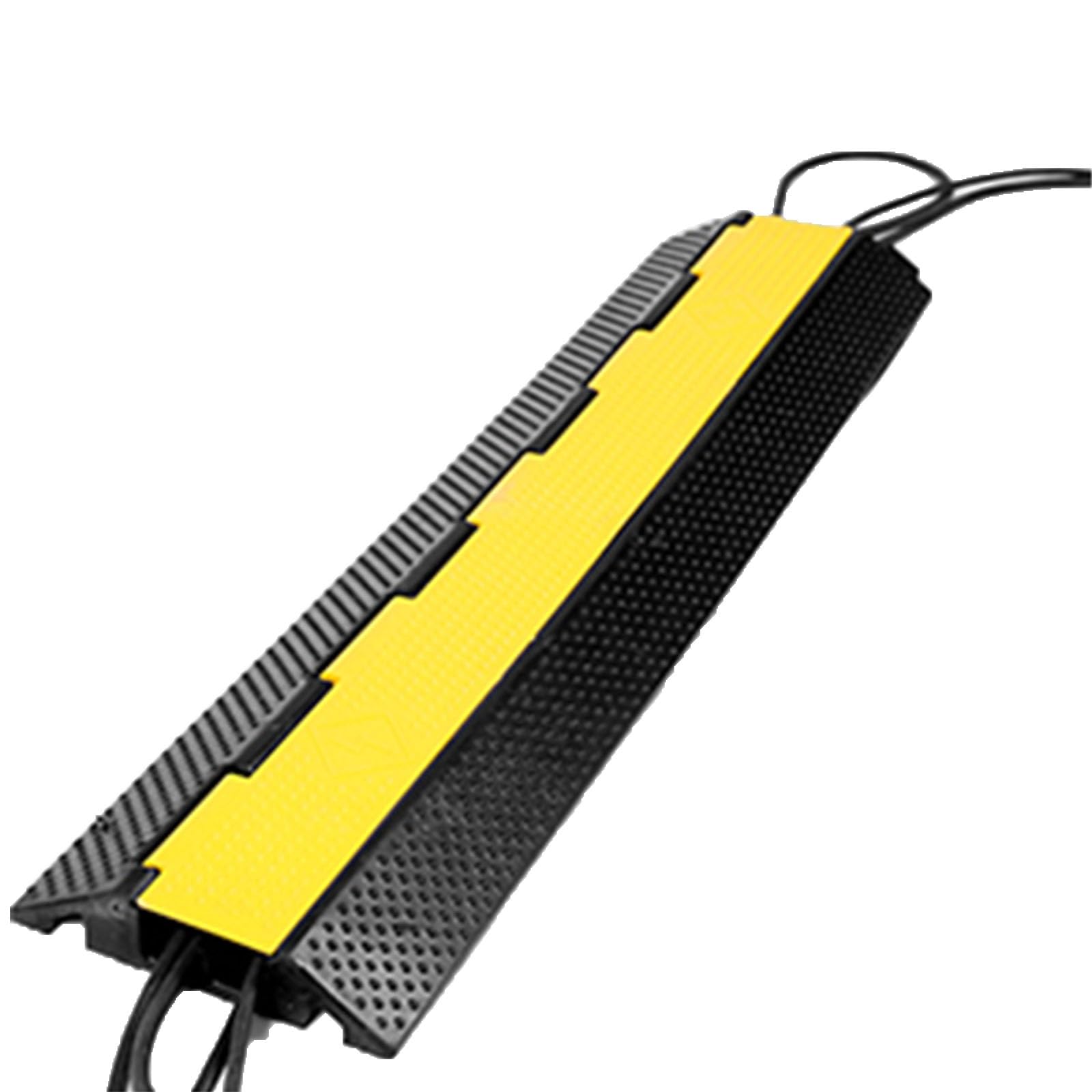 Passacavi Rampa Di Prolunga Per Esterni 2 Canali, Dossi In Gomma Per Il Traffico, Protezione Per Cavi Con Bulloni, Garage/palestre Gestione Cavi A Pavimento, Carico 10 Tonnellate(100x25x5cm/39.4x9.8x2
