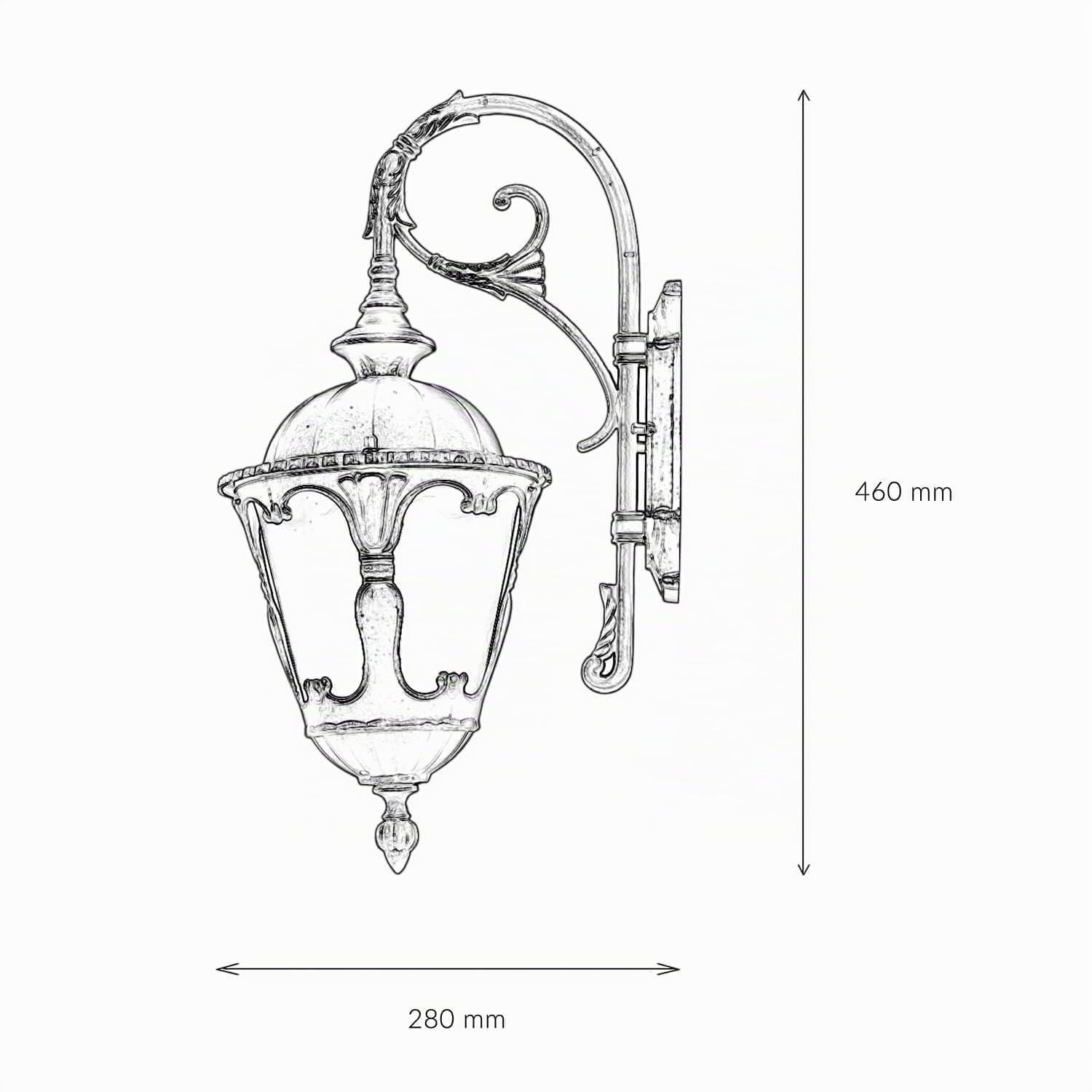 Licht-Erlebnisse Außenleuchte Wand Aluminium Glas Antik IP44 Hof Haustür 21 cm breit E27 max. 60W blendarm Rustikale Wandlampe Outdoor TYBR