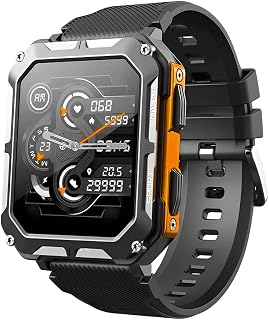 Military Men's Smart Watch 1.8" HD (Answer Call) - The Indestructible Robust Outdoor Fitness Tracker with 100 Sports Modes and Activity, Call Function - Heart Rate, Blood Pressure, Sleep Monitor
