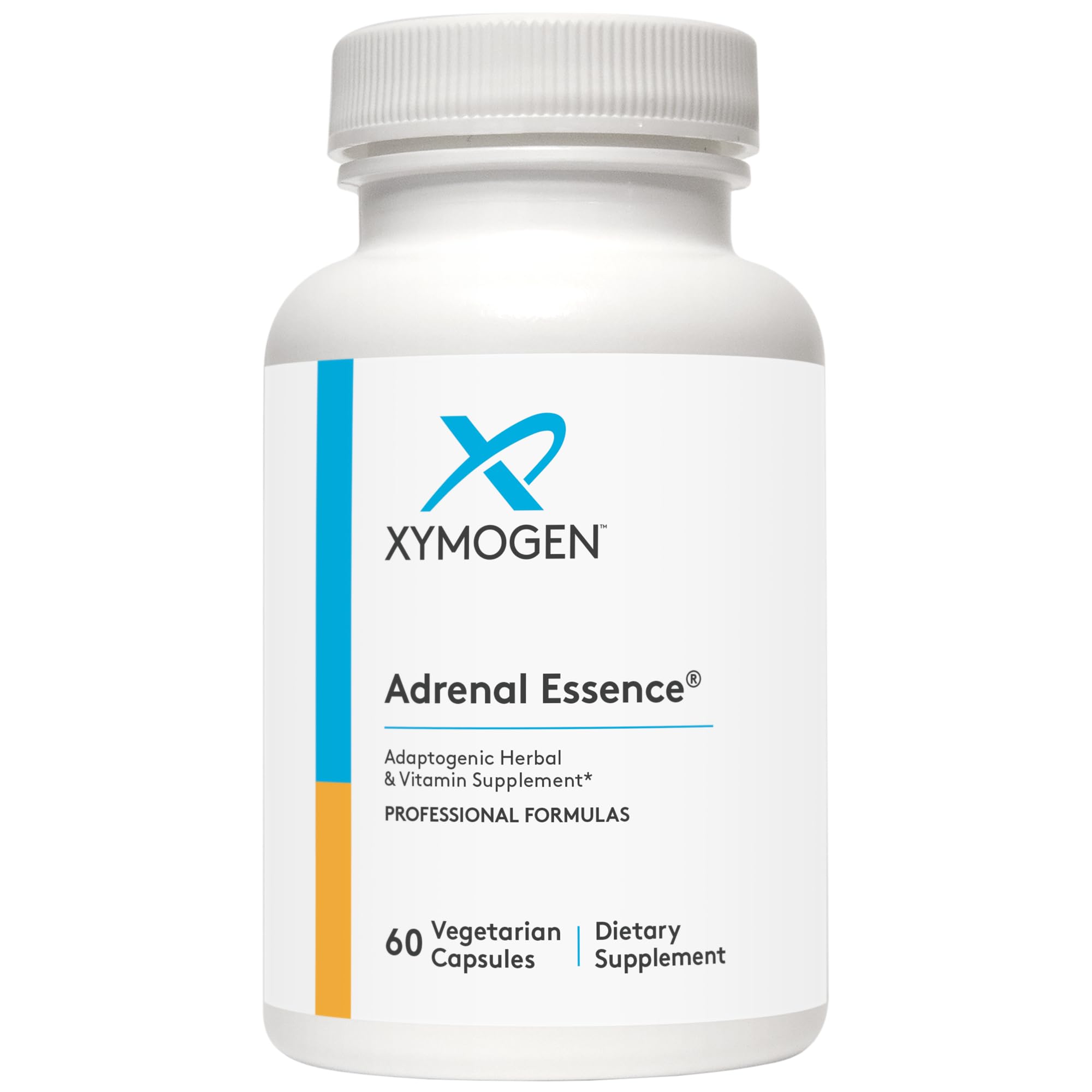 XYMOGEN Adrenal Essence - Adrenal Support with Adaptogenic Herbs (Cordyceps, Rhodiola Extract, Ginseng) + B Vitamins - Helps Support Healthy Energy Levels and Healthy Immune Function (60 Capsules)