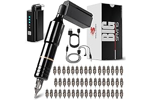 Solong Tattoo Pen Kit Rotary Tattoo Gun Machine with Wireless Tattoo Power...