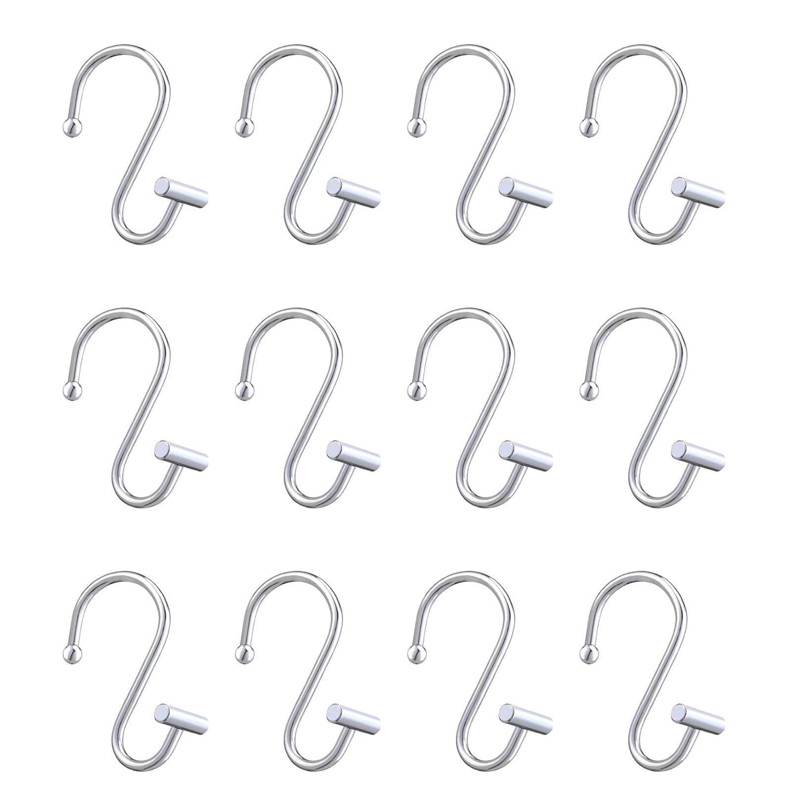 Of 12 Decorative Hollow Sphere Curtain Hook Multifunctional Shower Curtains Rings Sturdy Metal Curtain Hangers Shower Liner Rings