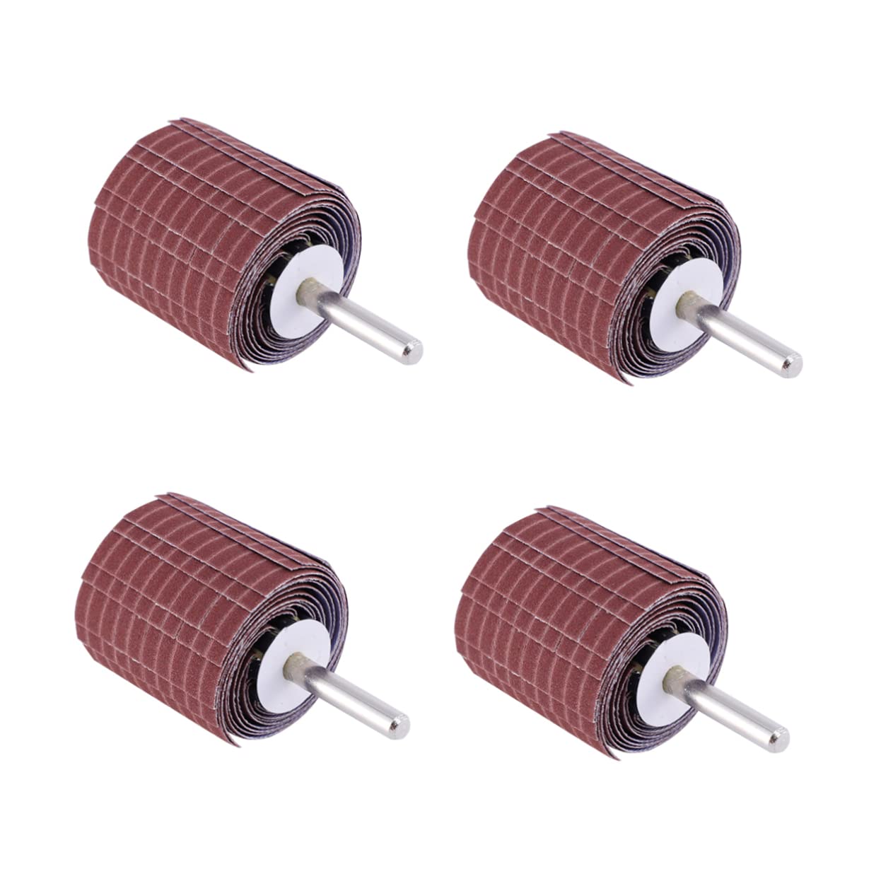 PRETYZOOM 4pcs Tool Grinding Sanding Wheel for Drill Grinder Cone Shape Abrasive Sandpaper Sanding Mops Woodworking Head Wheels Polishing Abrasive Wheel Brown Emery Cloth