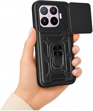 S DE EYE - Xiaomi Mi 17T Pro ile uyumlu K l f Magnetik Standl  Kamera Korumal  S rg l  Kapak - Siyah