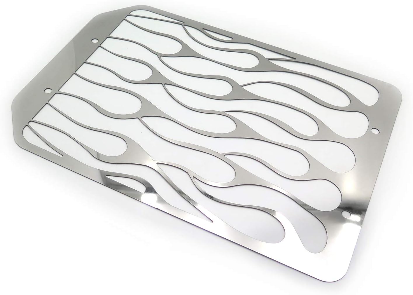 HTTMT MT298-02 Stainless Flame Radiator Grille Cover Compatible with Kawasaki Vulcan VN 1500/VN 1700 chrome