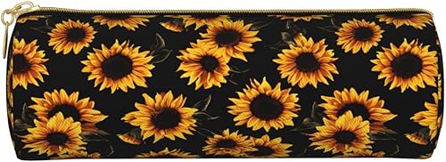 Miniatura 9 de AieeFun Estuche de lápices cilíndrico de girasoles de Acción de Gracias con cremallera, bolsa de bolígrafo con cremallera, bolsa de cosméticos de