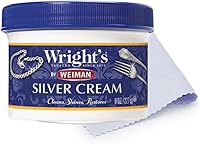 Vista 8 de Wright's by Weiman Silver Cleaner and Polish Cream - Limpia suavemente y elimina el deslustre sin arañazos, sin amoníaco, 8 onzas, paquete de 2