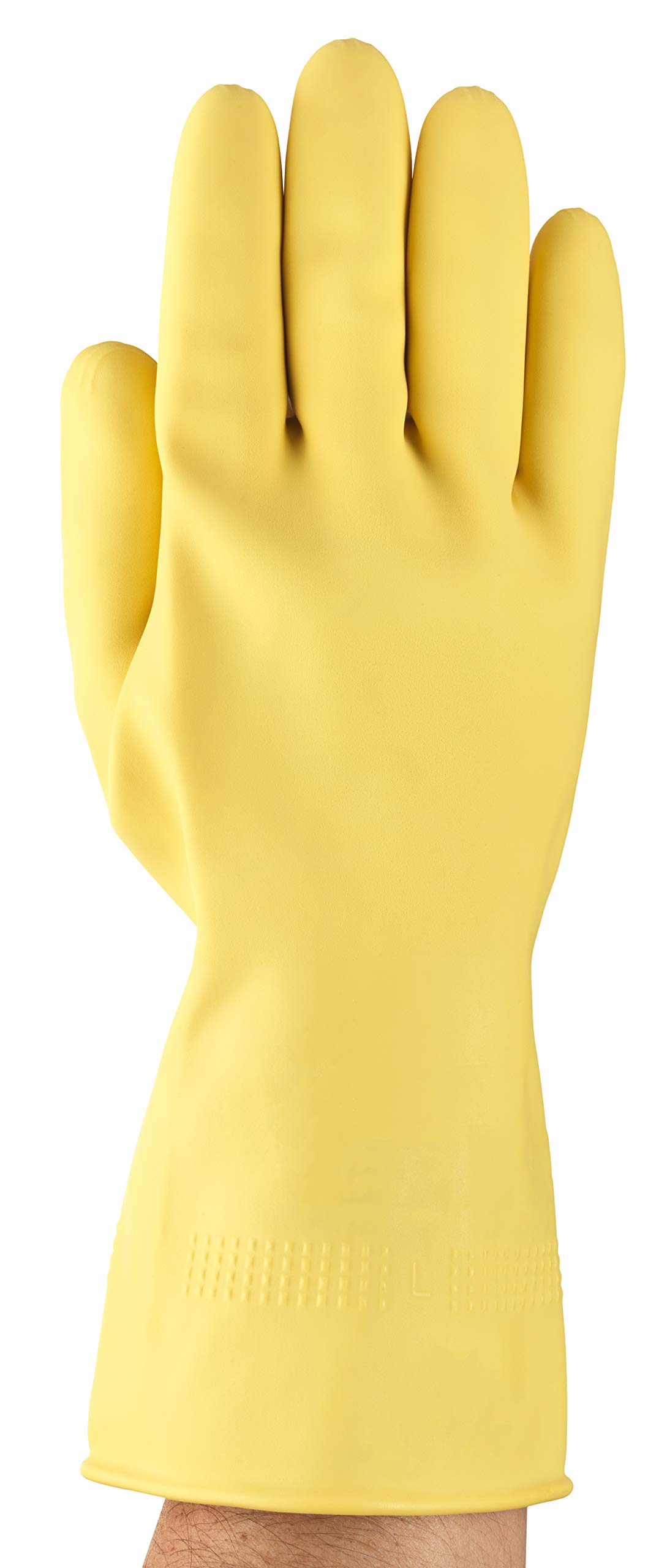 Ansell Alphatec 87-063 Gants de Travail Multifonctions, Resistance Chimique, Motif en Relief pour une Préhension Améliorée, Manchette Longue, Taille XL (12 Paires)