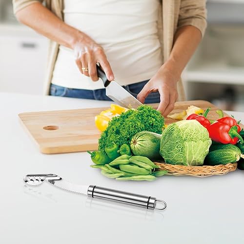 Miniatura 7 de Removedor de semillas de pimienta, herramienta descorazonadora de jalapeño, herramienta para quitar semillas de pimienta, descorazonador de verduras