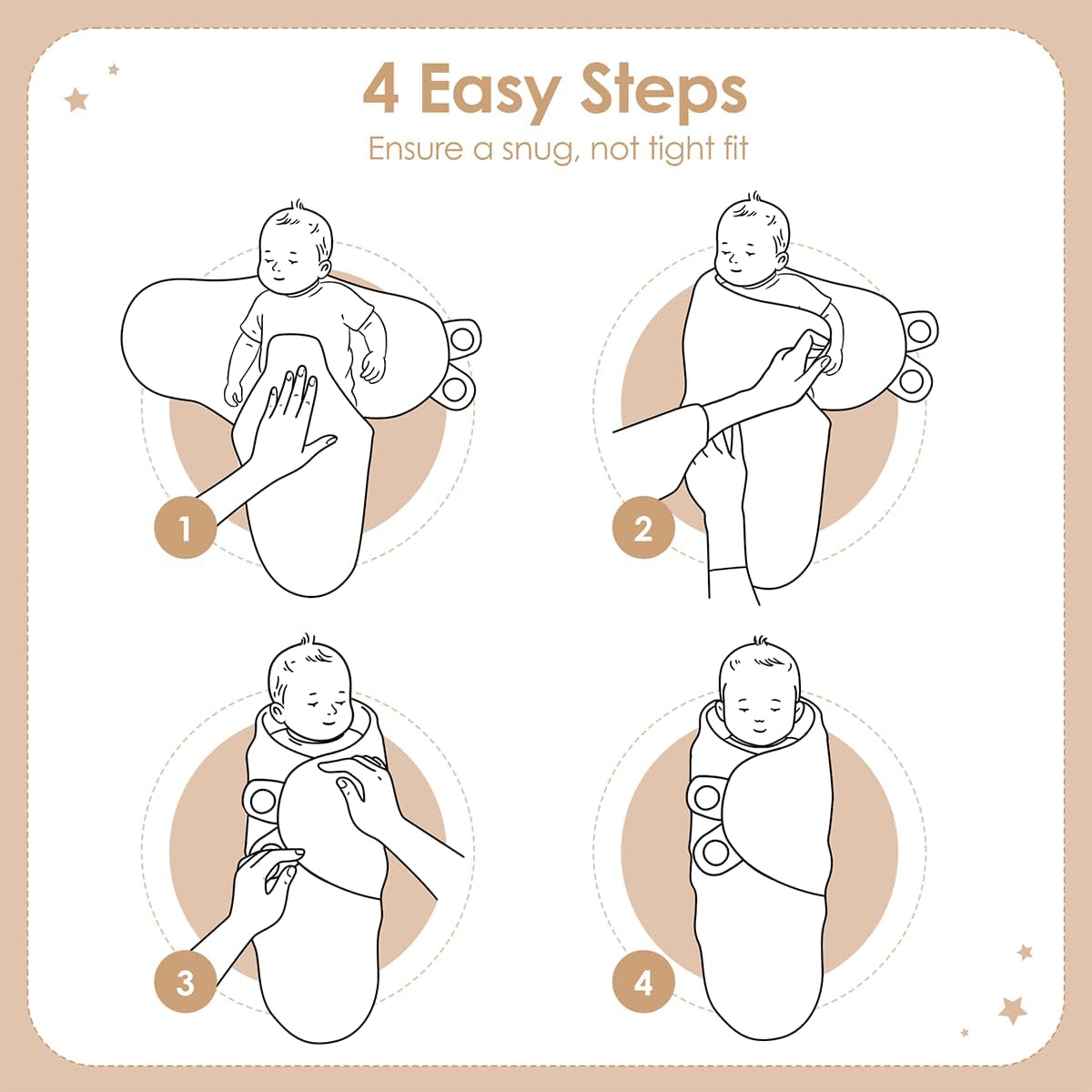 Baby Swaddle Blanket, 0-3 Months, Cotton Arm-in Sleep Sack, Wearable Blankets Wrap for Newborn Infant