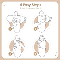 Vista 3 de SANDJEST Manta para bebé, 0-3 meses, saco de dormir de algodón con brazos, mantas para recién nacido Rainbow - Checker - Patrón (Pack 3)