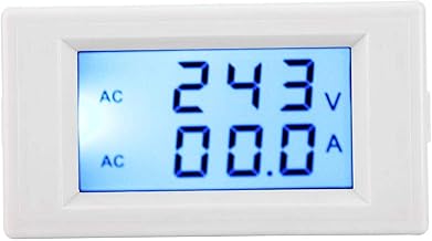 multímetro de exibição dupla voltímetro de exibição dupla ac80-300v ac0-50a multitestadores d69-2042 para medir a corrente e a tensão (branco)
