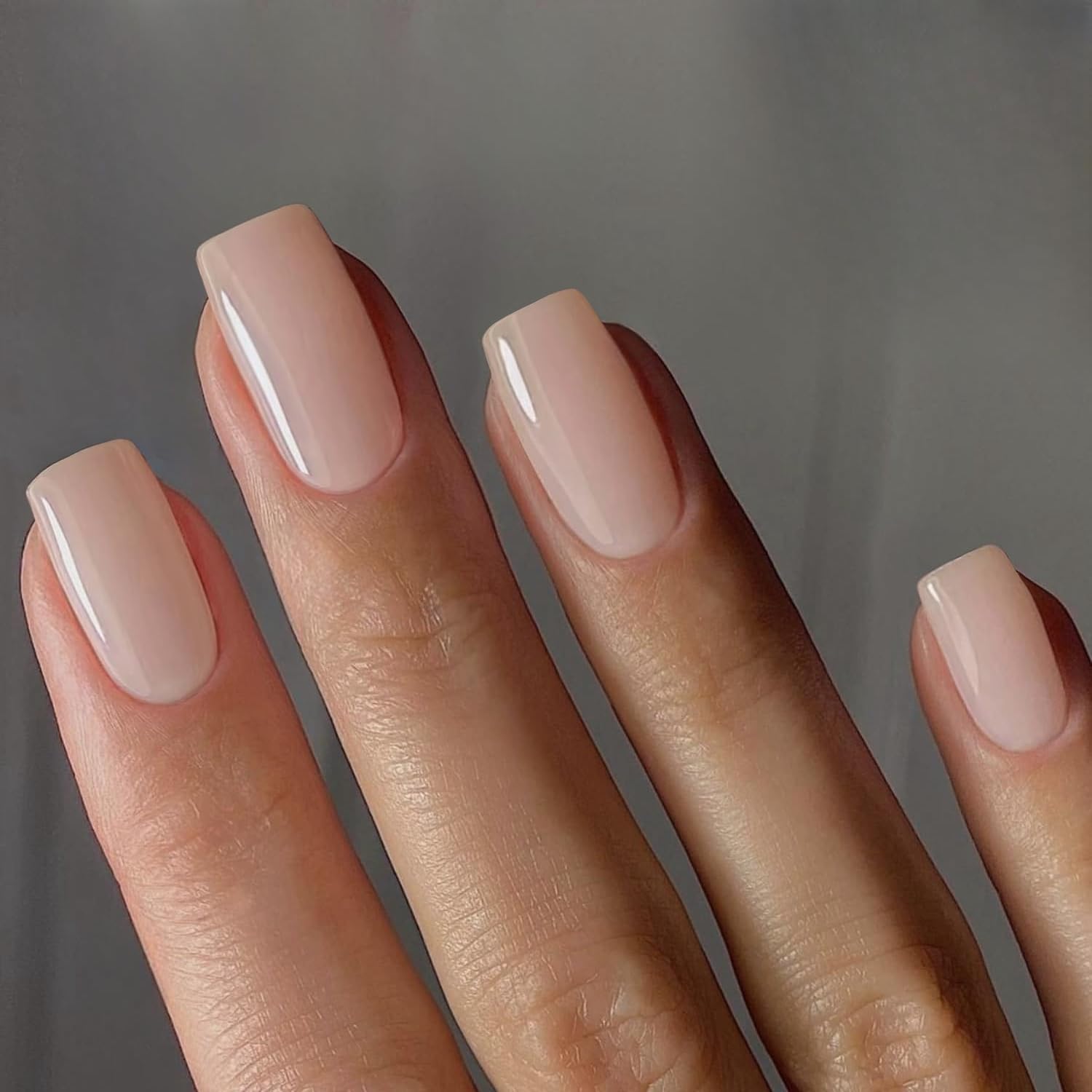 SXVME Nude False Nails Short Medium Square