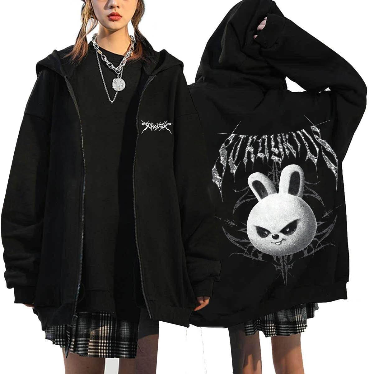 Hoodie SKZOO Unisex Zip Y2K Sport Pullover BangChan Lee Know