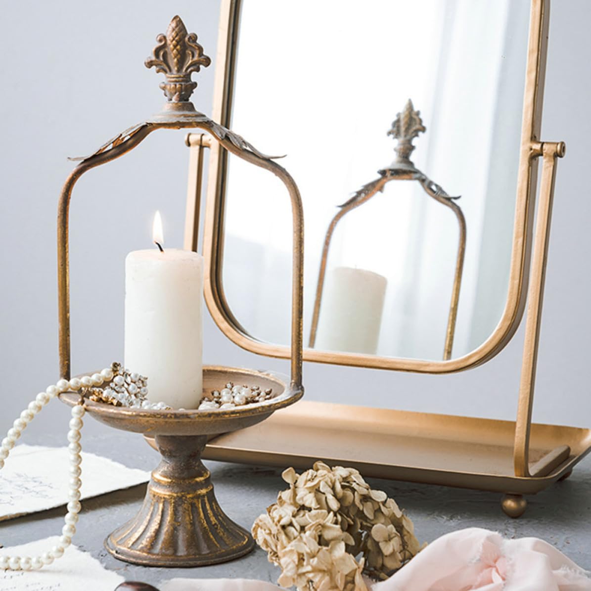 Zerodeko Expositor de Tartas Metálico Dorado Estilo Europeo Retro Base Sólida Resistente para Decoración y Bodas, Adecuado para Postres y Eventos Obsequios