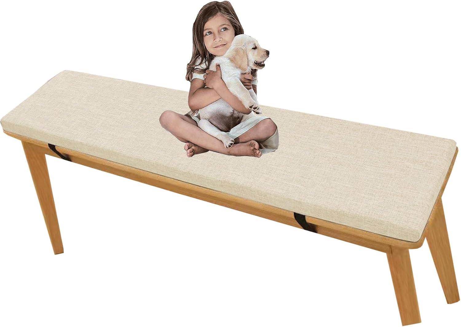 Outdoor/Indoor Lace Up Bench Cushion for Indoor/Outdoor 48x16/42x18/50/60in,Patio Swing Bench Cushion,Non Slip Furniture Seat Cushions,Home Piano Bench Cushion (Color : K9, Size : 39x16x2in)