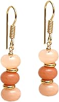 Vista 141 de Gempires Lightweight Beaded Earrings Handmade Gemstone Jewelry Hypoallergenic Gold Plated Dangling Earrings For Women