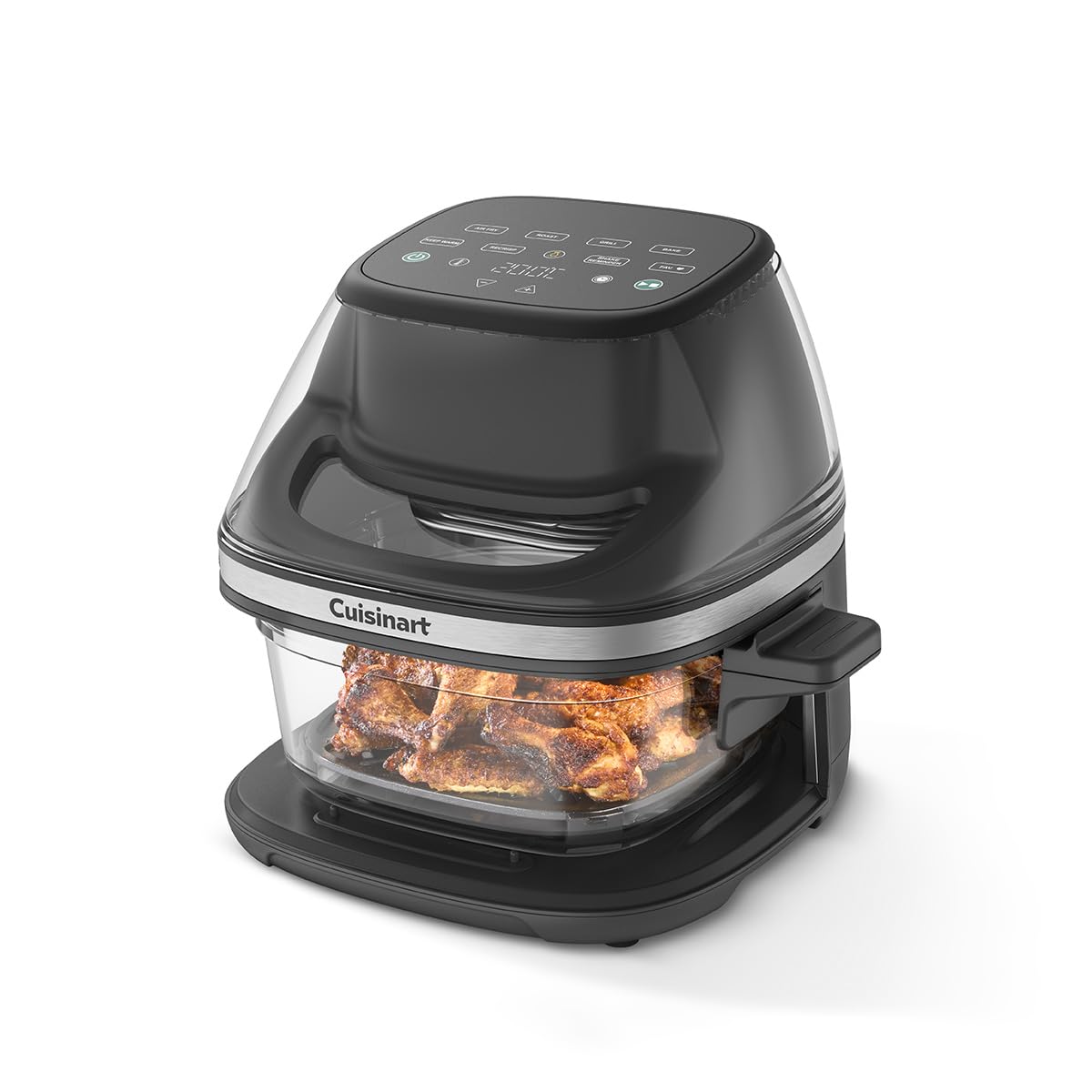 Cuisinart ClearView 3.8L Glass Basket Air Fryer I 6-in-1 Air Fry, Roast, Grill, Bake, Keep Warm, Recrisp I Space saving design I Removable Glass Basket & Lid I PFAS-free I Dishwasher safe I 1600W