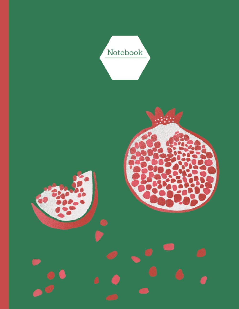 Notebook: Daily Notes / Journal Lined Pages /Composition Book/ (8.5 x 11 inches)100 Pages Softcover / pomegranate