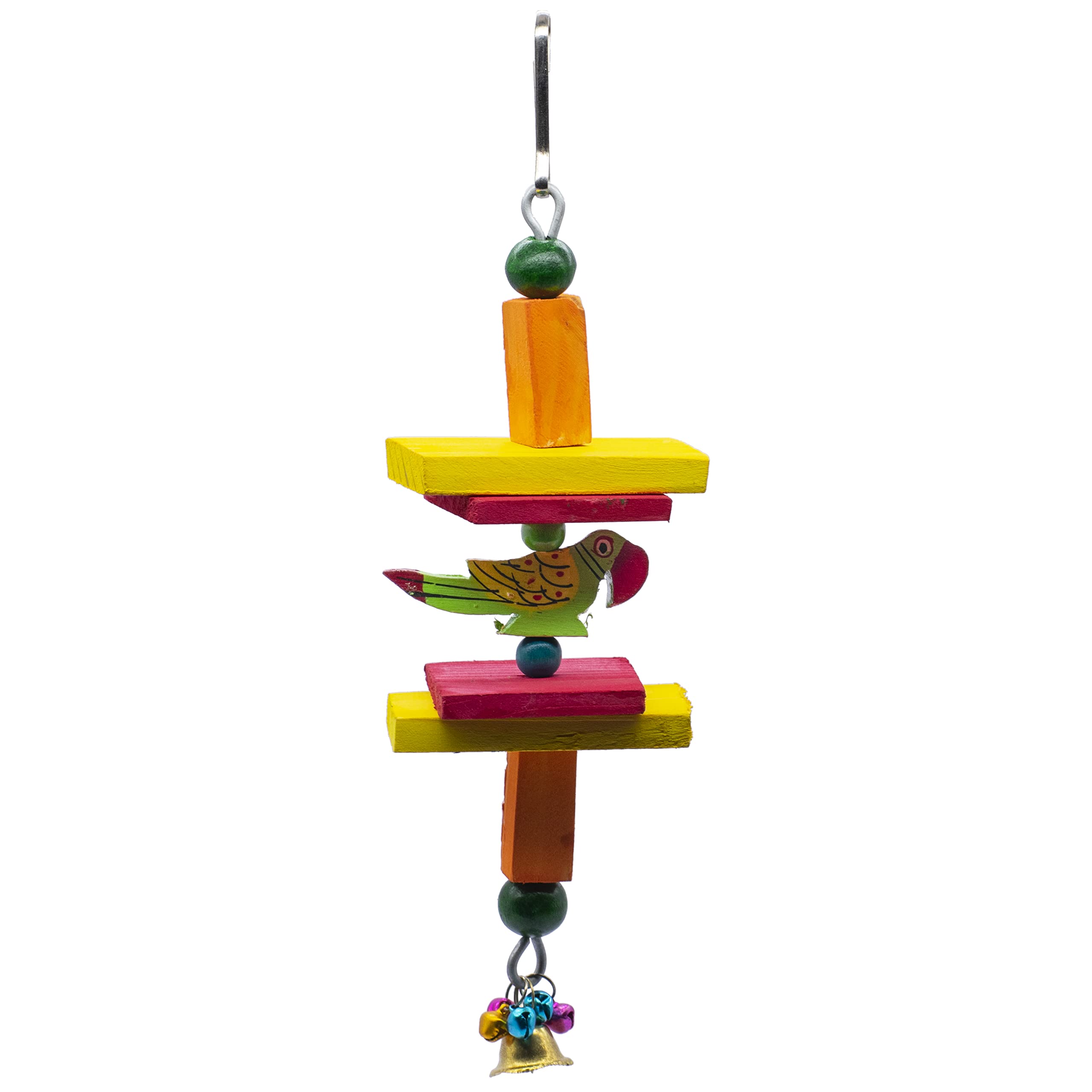GREENBIRDS Toys Wooden Parrot Colorful Hanging Cage Chew Toy for Parrot Birds - Handmade Chew Toy - for Relaxing of Small & Medium Birds Parrot (B0BR1BKK2T) Amazon Price History, Amazon Price Tracker