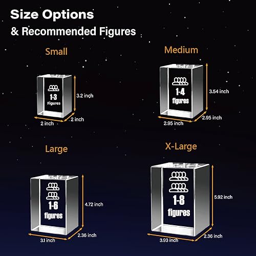 Miniatura 4 de Foto de cristal 3D con base luminosa, cubo de imagen de vidrio personalizado con tu propia foto para mamá, papá, hombres, mujeres, regalos