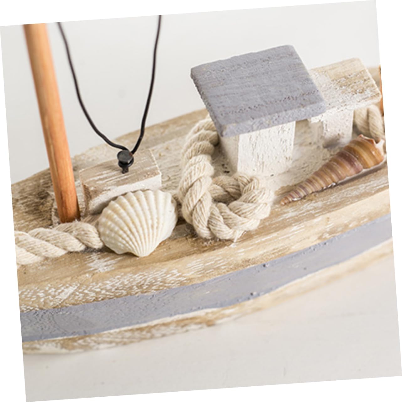 Elegant Wooden Sailboat Ornament Mediterranean Style Perfect Home Decor Present