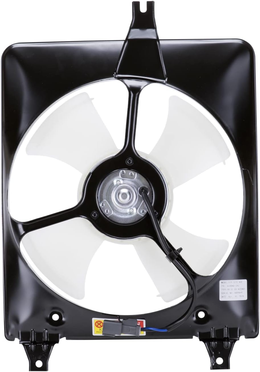 tyc 610060 cooling fan assembly compatible with 1998-2002 honda accord, black