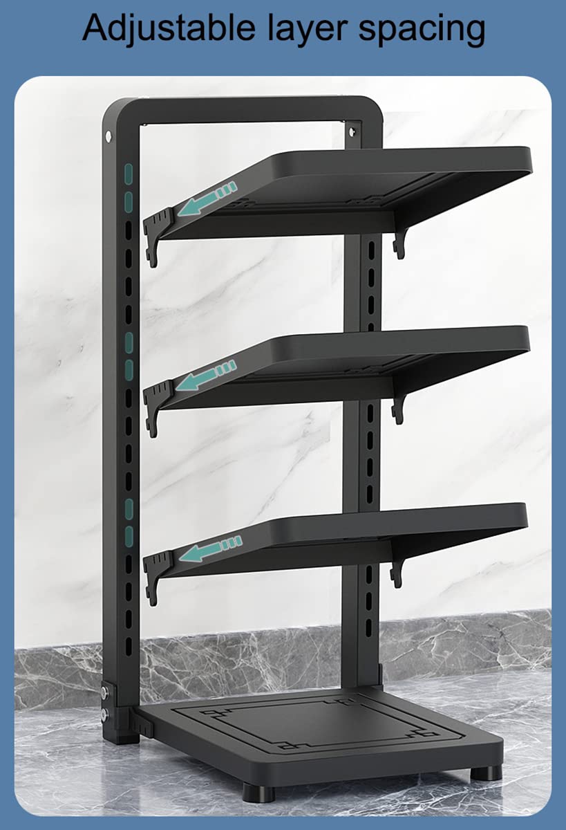 Organizer per pentole e padelle sotto il mobiletto, porta pentole e pentole regolabile per carichi pesanti a 3/4 livelli per organizzatori e contenitori per armadietti da cucina,4 Tier