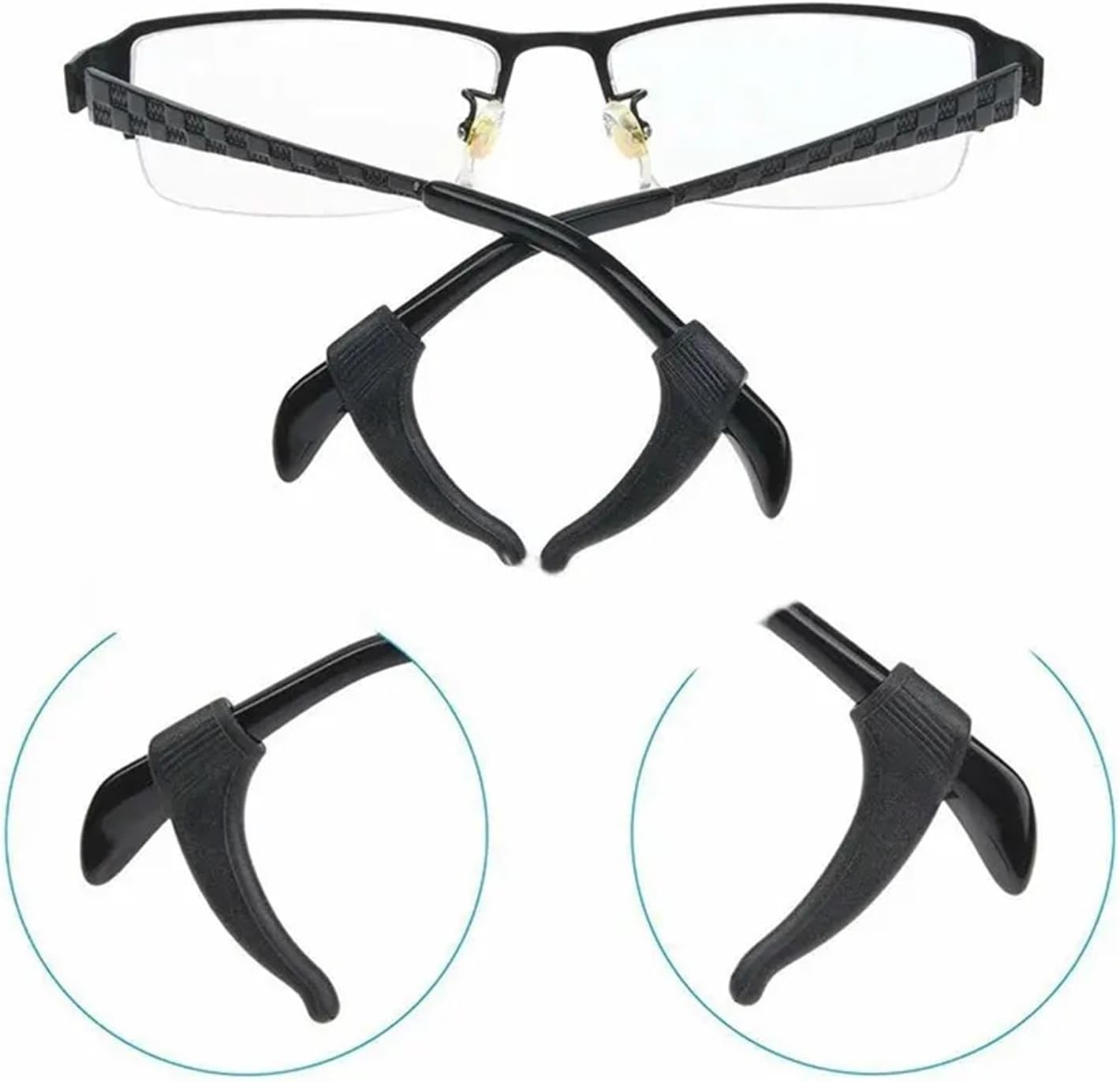 Durable 200pcs Silicone Anti-slip Ear Hook Holder Eyeglasses Eyewear