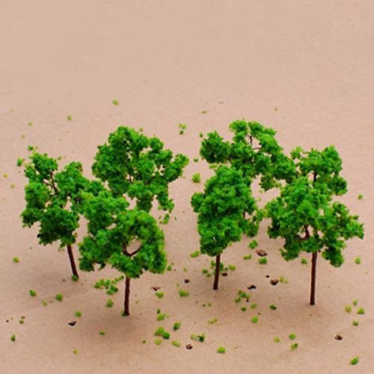 Gadpiparty 75pezzi Alberi Miniatura Verdi Per Modellismo Decorazione Paesaggistica Per Diorami e Treni Materiale Per Casa e Ufficio