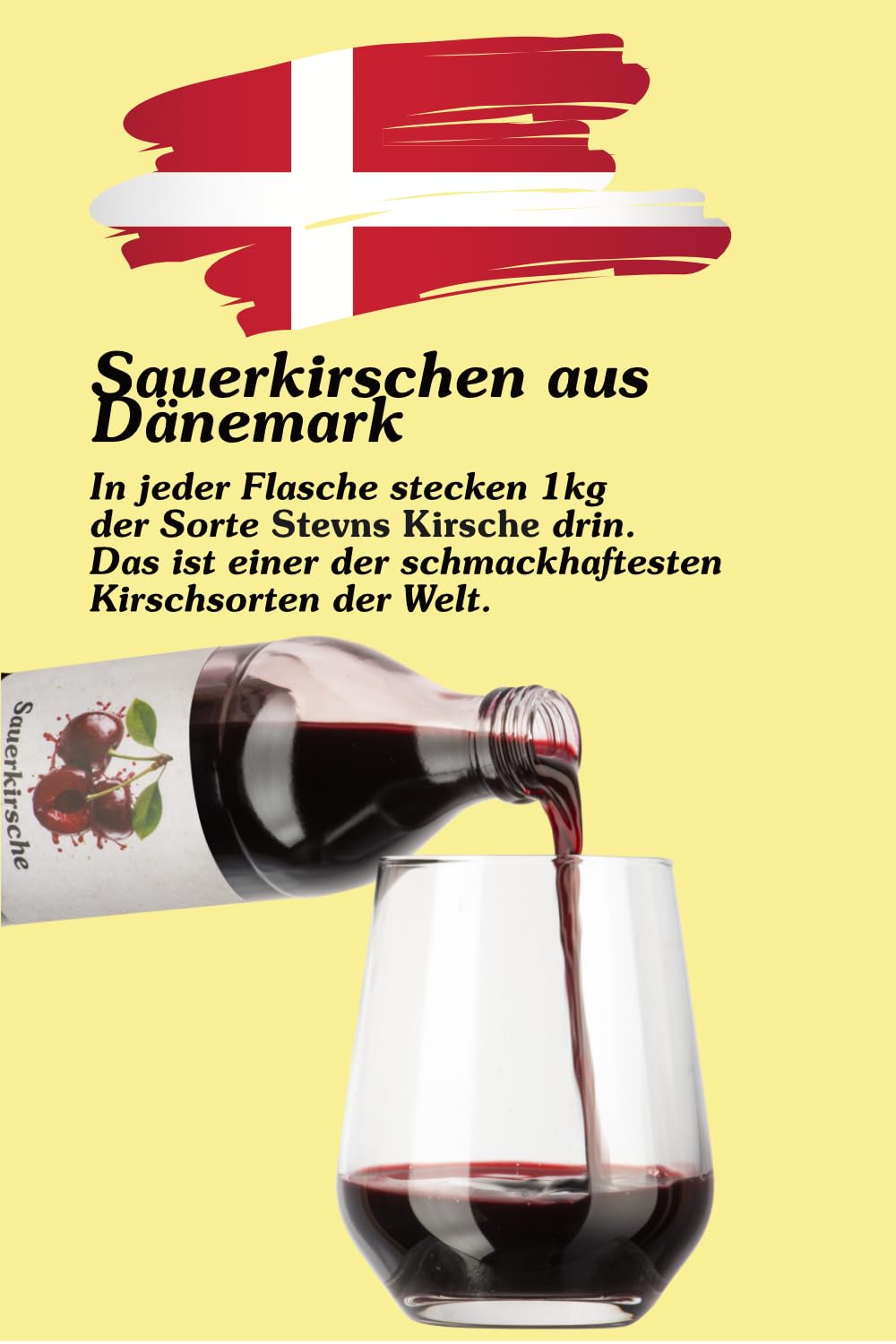 Dänischer Sauerkirsch Muttersaft Stevns Sauerkirsche (12 x 330ml)