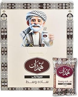 ابوهمدان تلقيمه قهوه تركى عدد50 كيس وزن10جرام ساده وسط