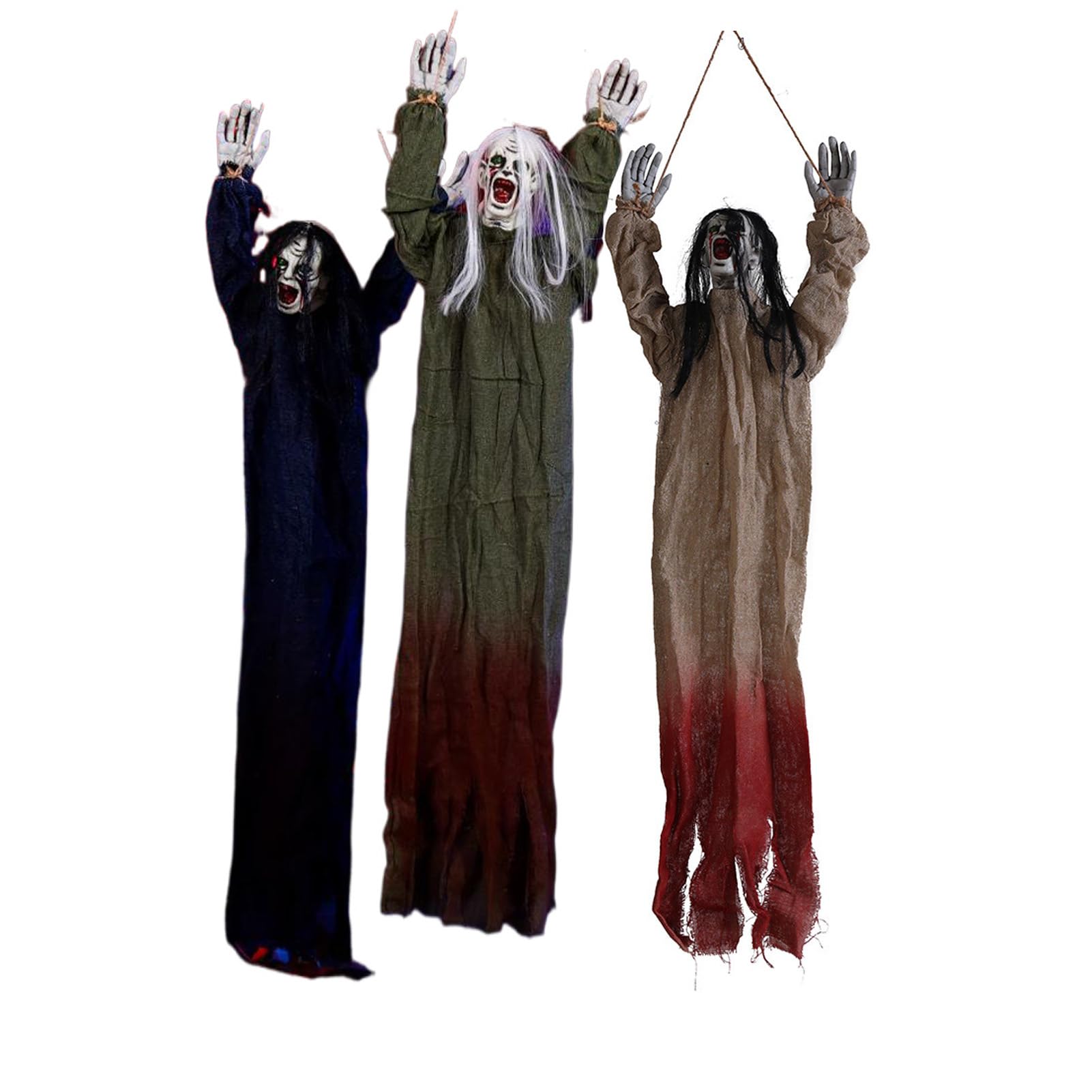 Confezione da 3 3 decorazioni di Halloween Fantasmi spaventosi Scheletri Forniture per casa stregata inquietante Decorazioni per esterni Confezione da