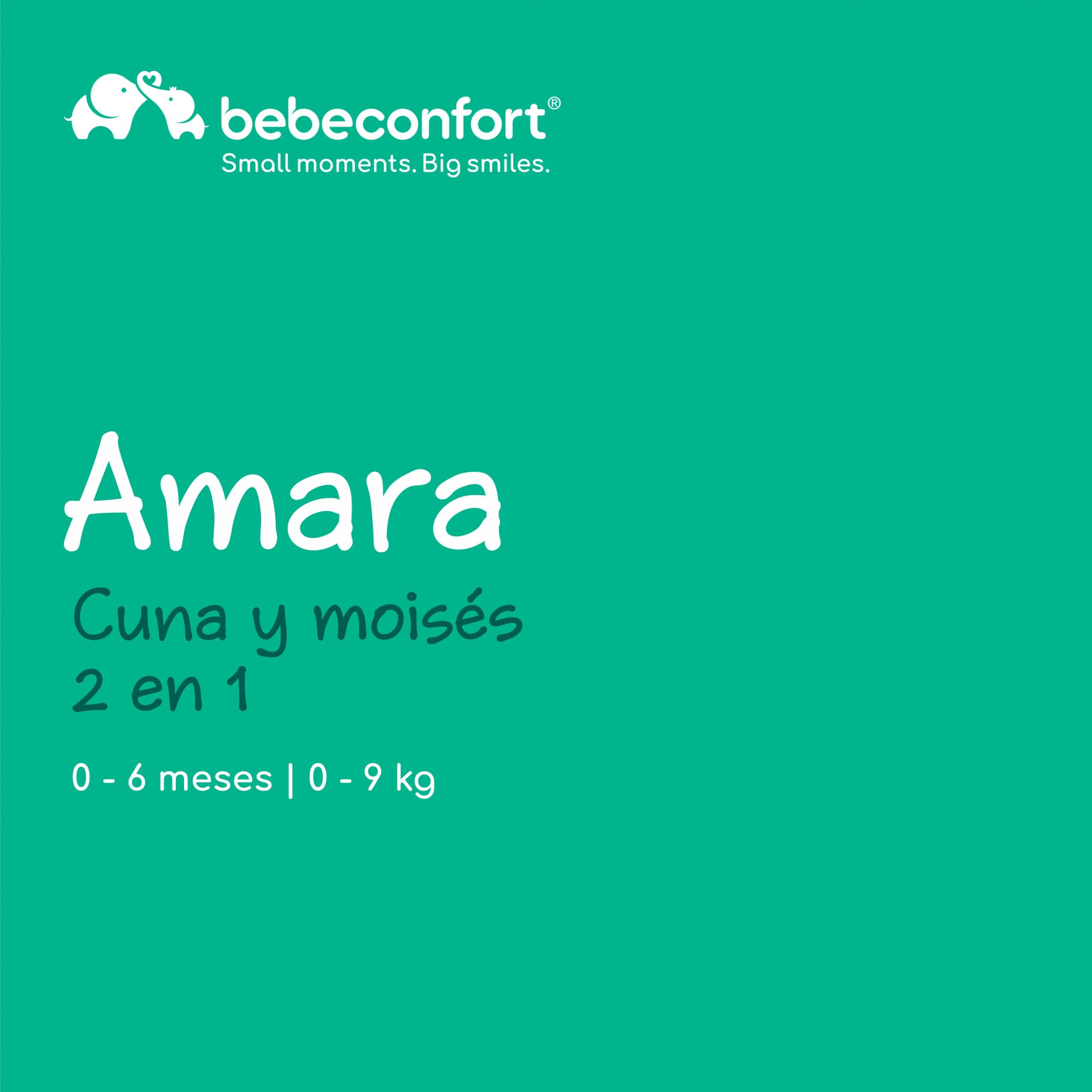Bebeconfort Amara, Cuna Bebé, 0-6 Meses, 0-9 kg, Cuna Colecho Bebé, Cuna de Colecho y Moisés 2 en 1, Cuna Plegable en 3 Segundos, Fácil de Mover, Práctica Bolsa de Viaje, Tinted Grey