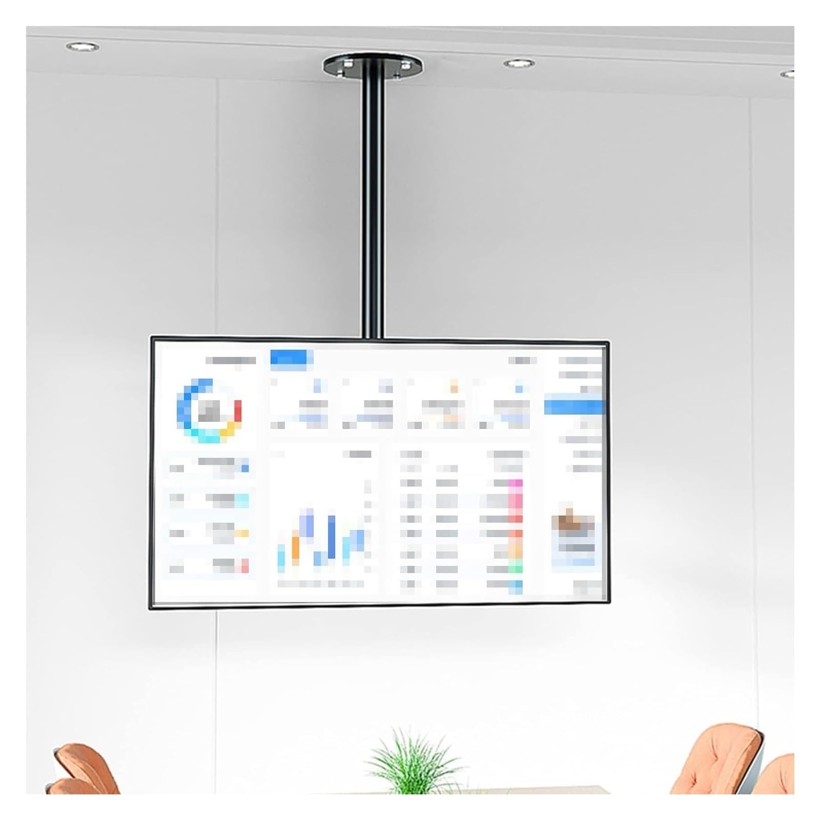 Support TV plafond pivotant 45 solution gain de place pour écran 24-43 pouces