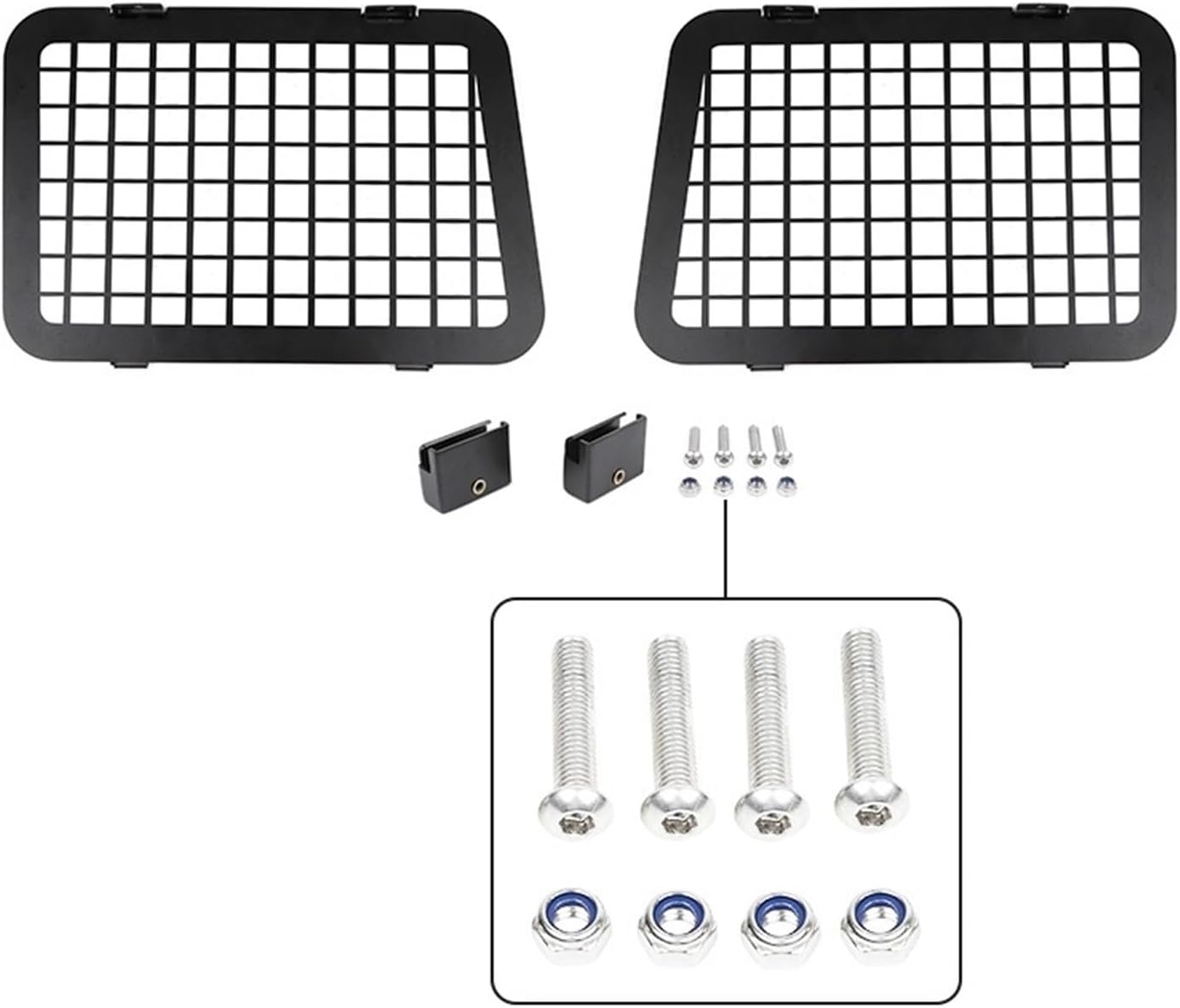 Car Rear Door Window Glass Armor Protective Decoration Frames Cover Compatible for Jeep Wrangler JL 2018-2022 Exterior Accessories